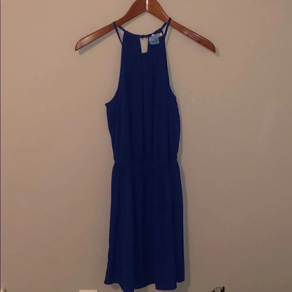 American Eagle Outfitters- Blue Halter dress